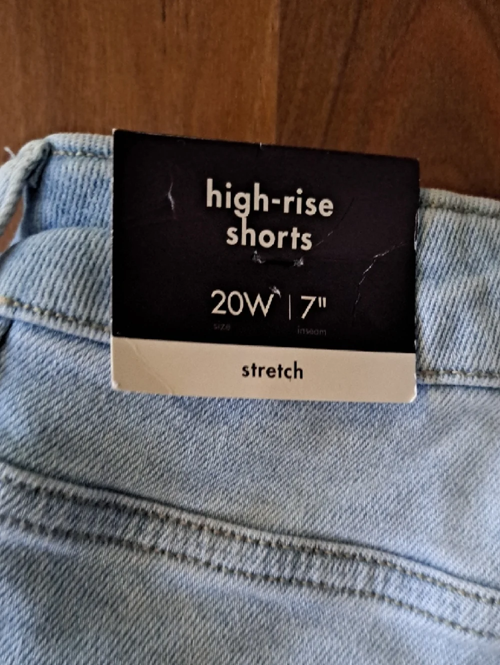 Ava & Viv Light Blue Denim Jean Shorts with Raw Hem - Picture 3 of 5